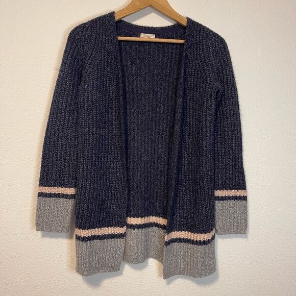 Fat Face Open Front Cardigan Navy Sweater Size 2 - Picture 1 of 9